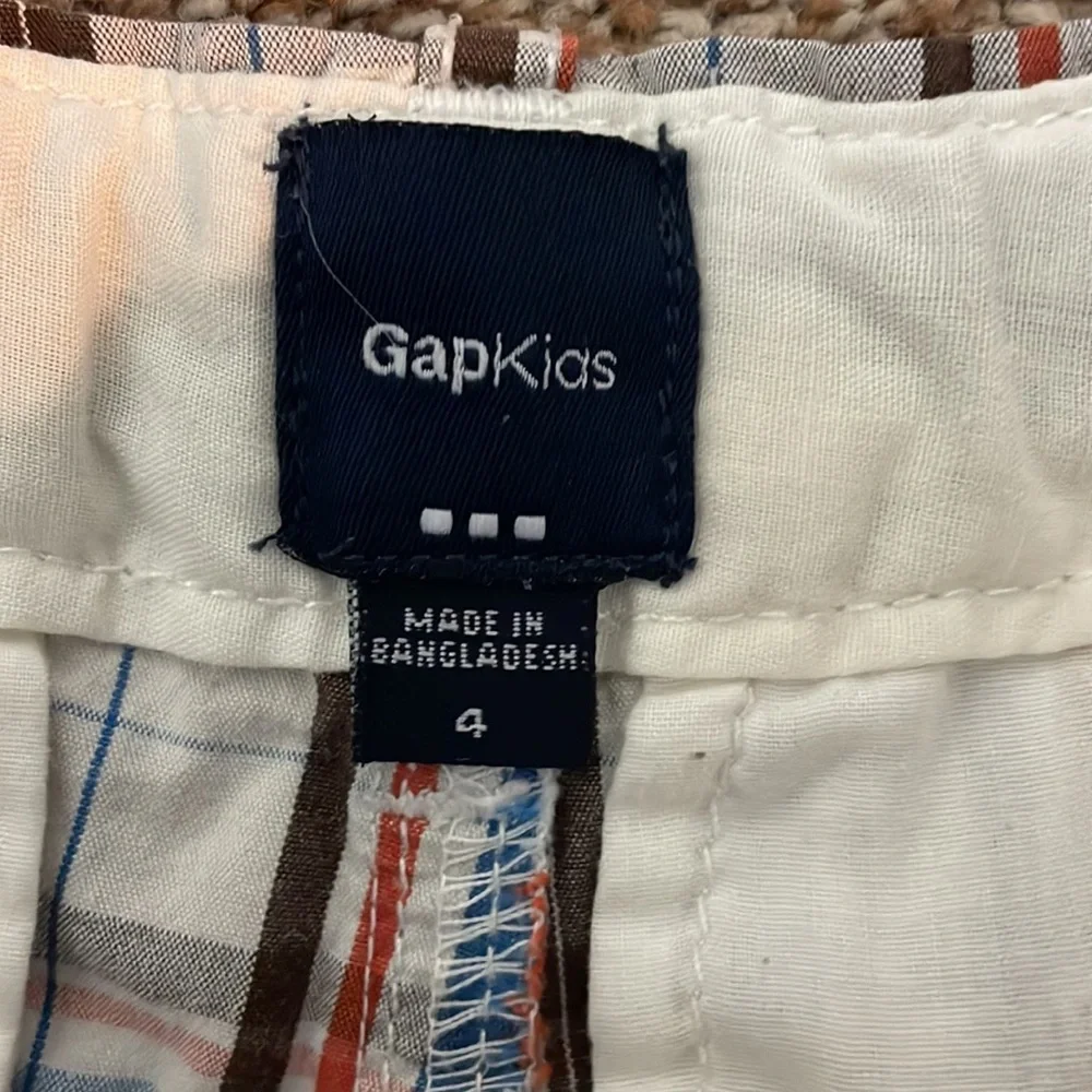 Gap plaid zip shorts 4T